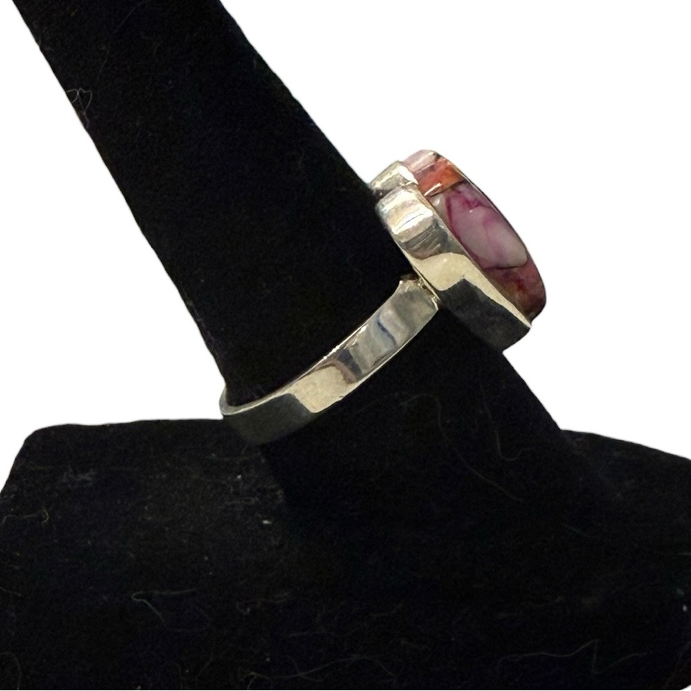 Kingman Pink Dahlia Turquoise 925 Sterling Ring - Size 7.25 (NEW) - Picture 6 of 9